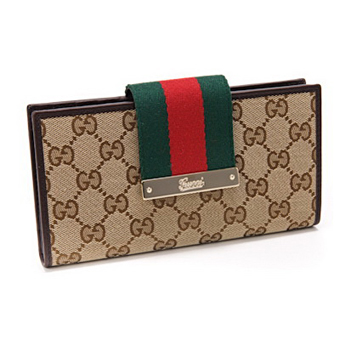 GUCCI グッチ 財布 コピー 181672 FWCZG 9791 キャンバス コンチネンタル 2つ折り長財布 ベージュ/ブラウン